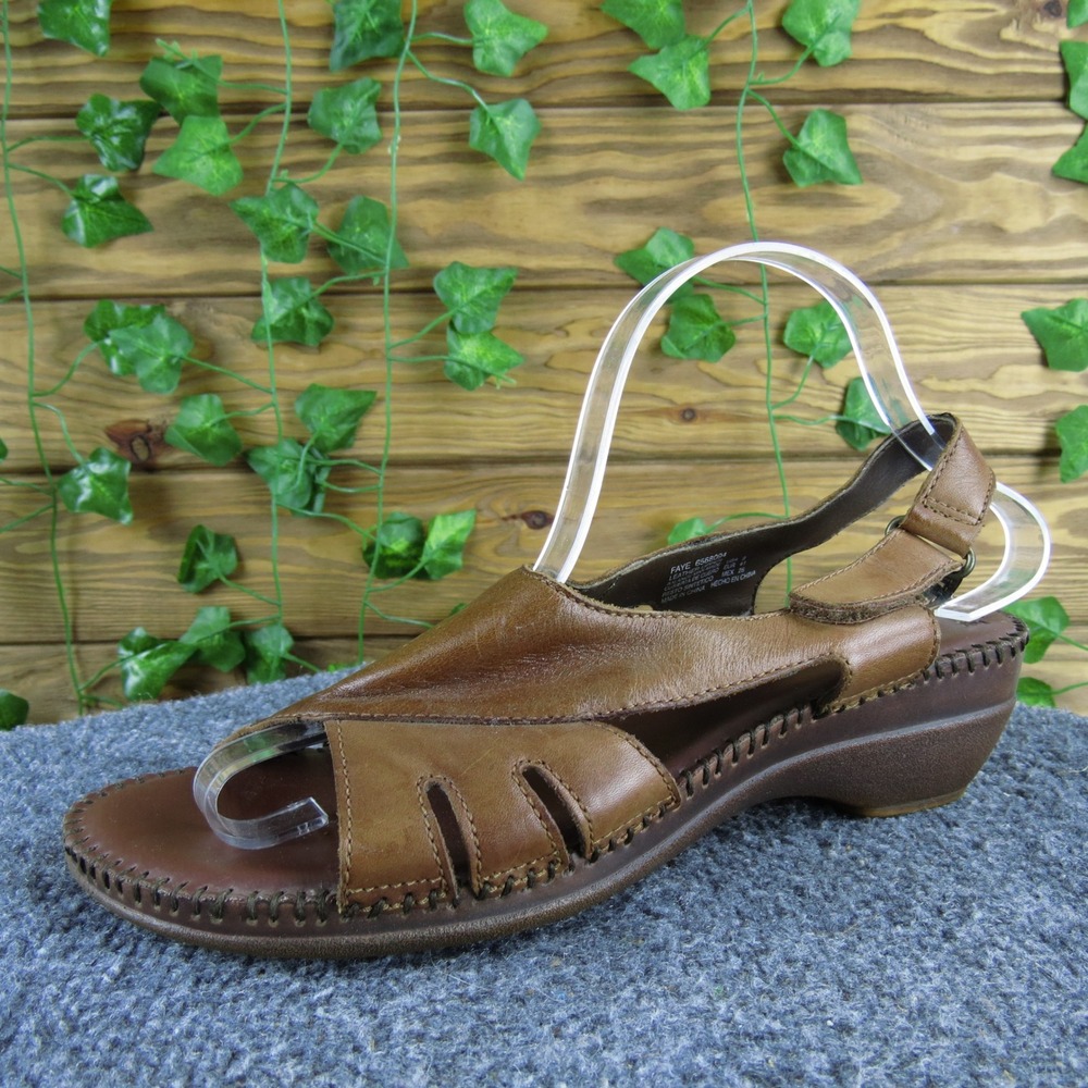 Dr. Scholl's‎ Faye Women's 9 Brown Leather Sandals Comfortable Slingback